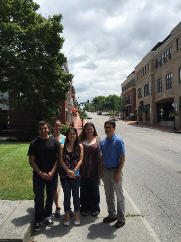 [7-29-2016] Enjoying downtown Blacksburg following our end of the summer lab lunch